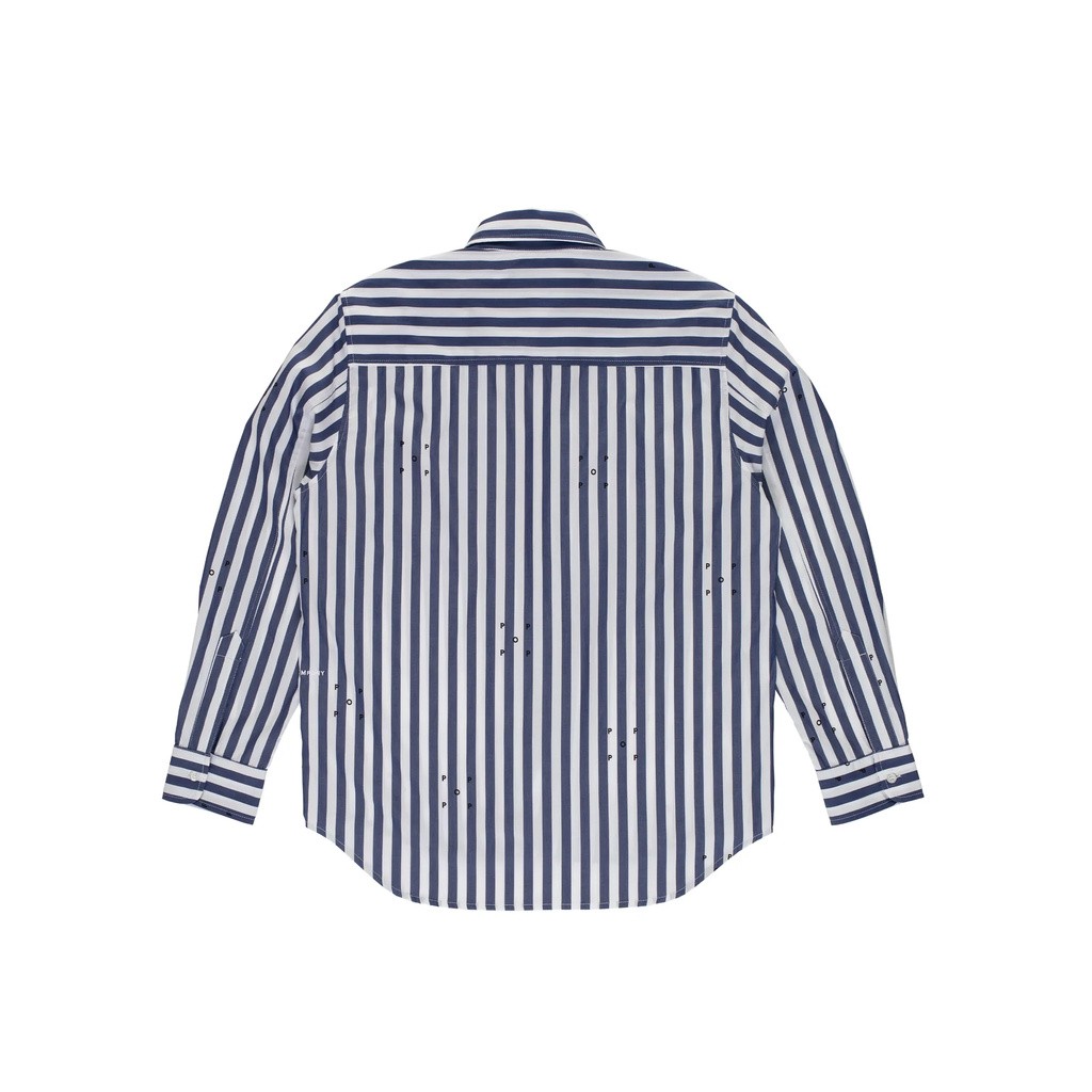 POP TRADINGCOMPANY LOGOS STRIPE SHIRT