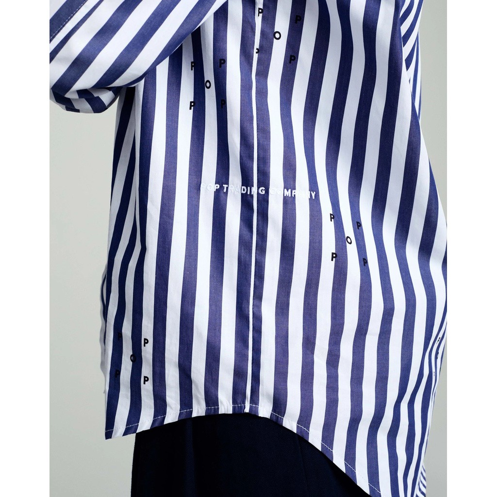 POP TRADINGCOMPANY LOGOS STRIPE SHIRT