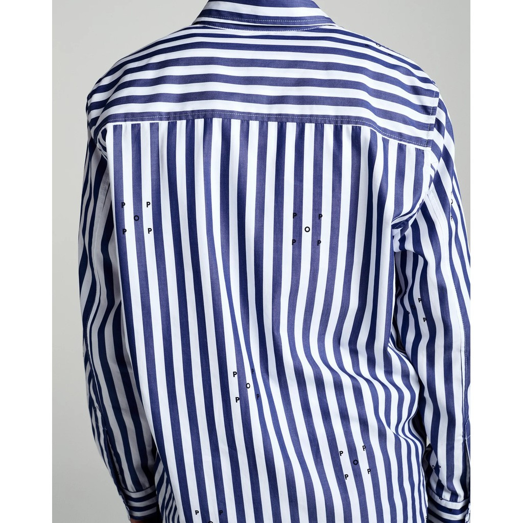 POP TRADINGCOMPANY LOGOS STRIPE SHIRT