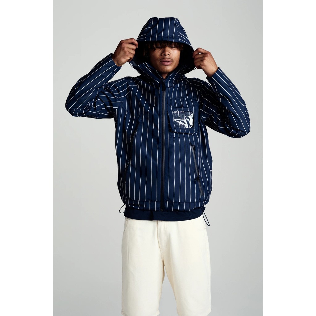 POP TRADINGCOMPANY PINSTRIPE ORACLE JACKET