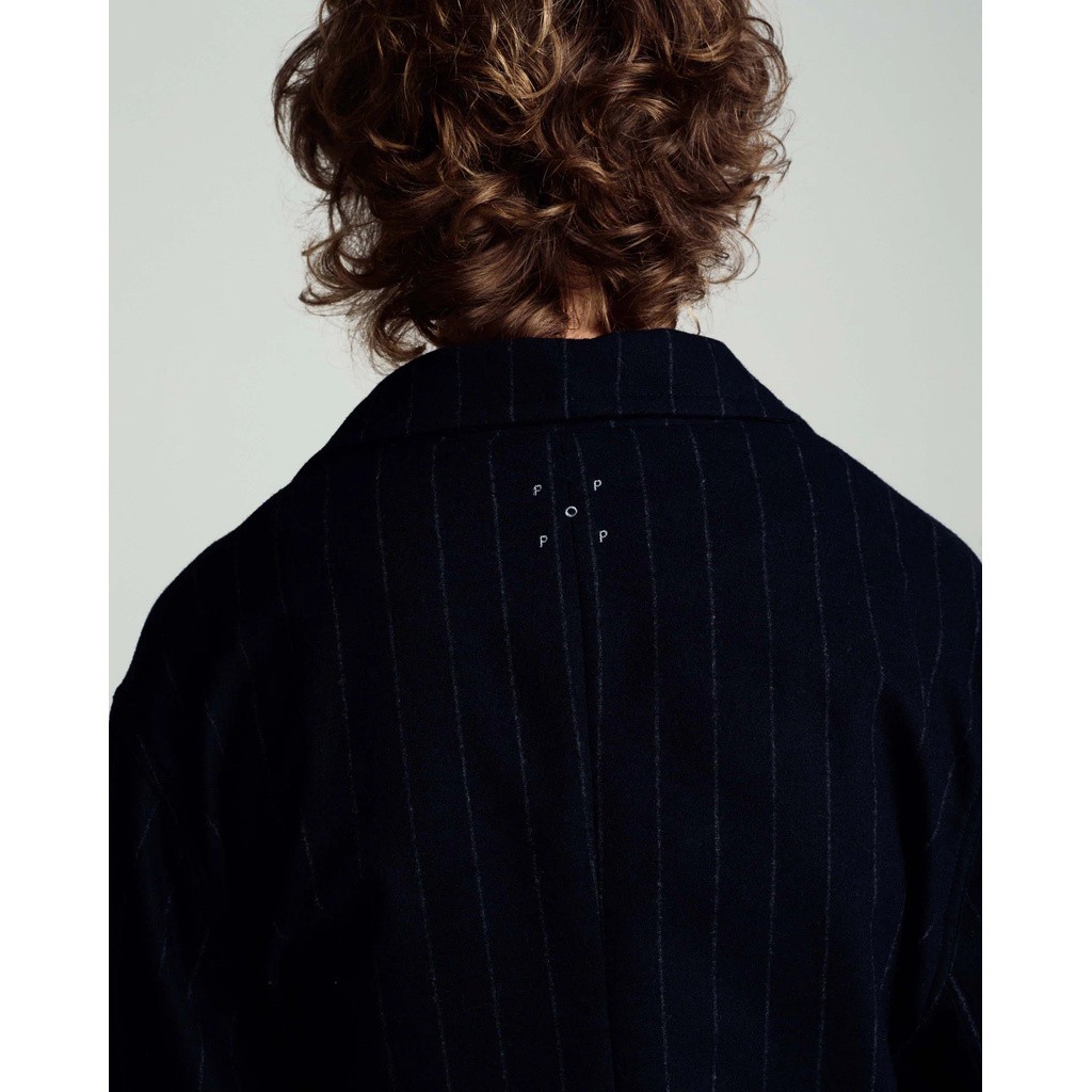 POP TRADINGCOMPANY PINSTRIPE HEWITT SUIT JACKET