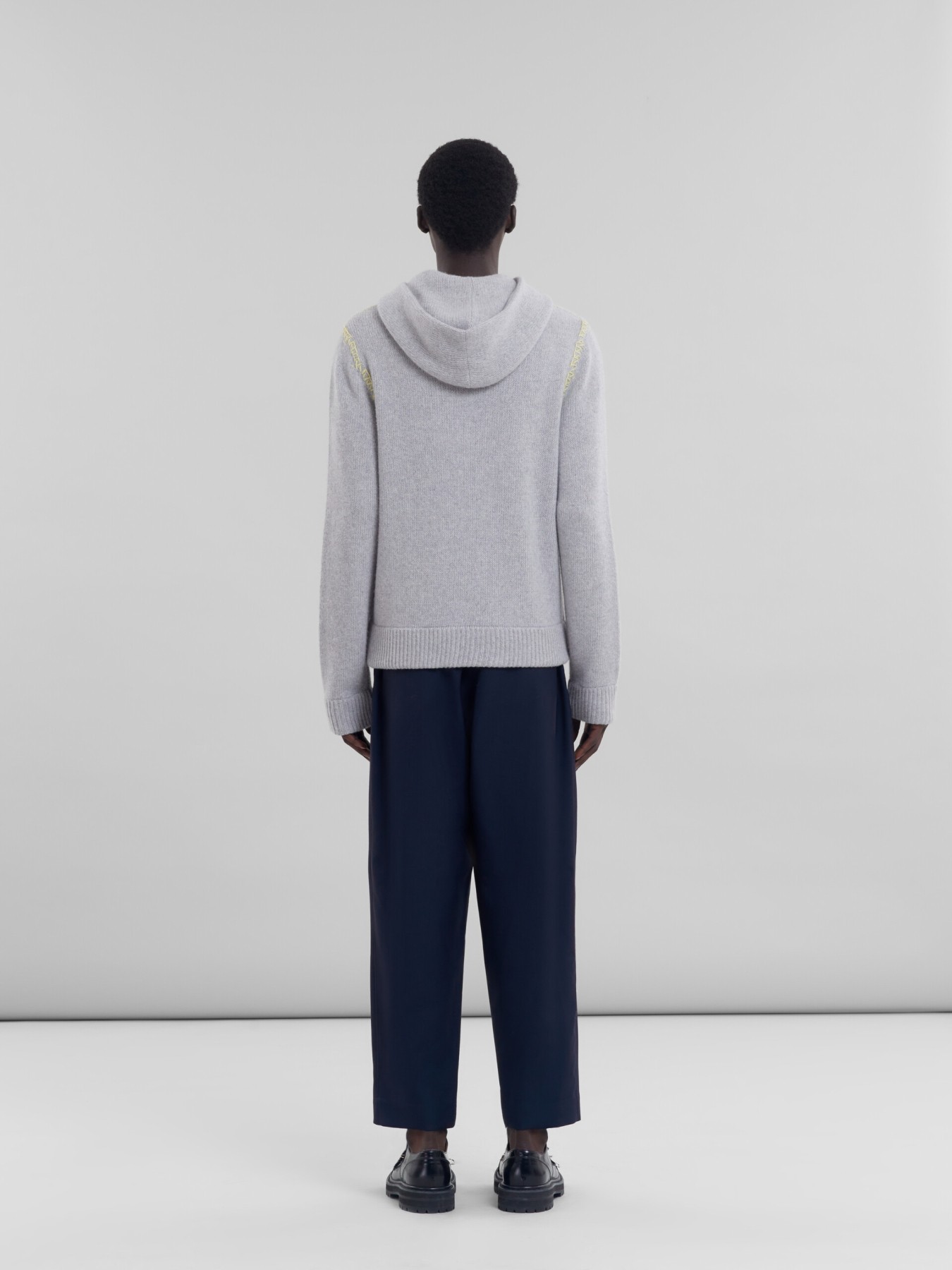 MARNI TROPICAL WOOL BLUBLACK PANTS