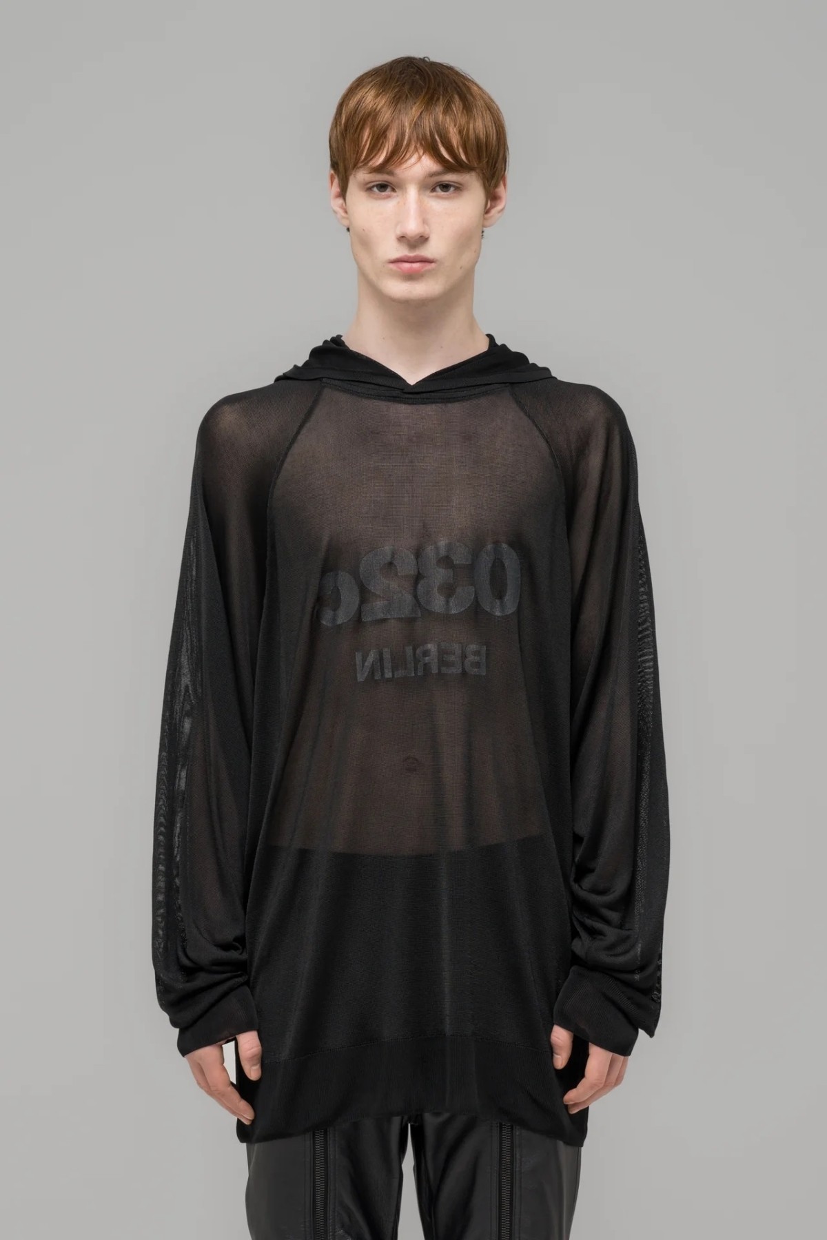 032C SELFIE TRANSLUCENT HOODED KNIT