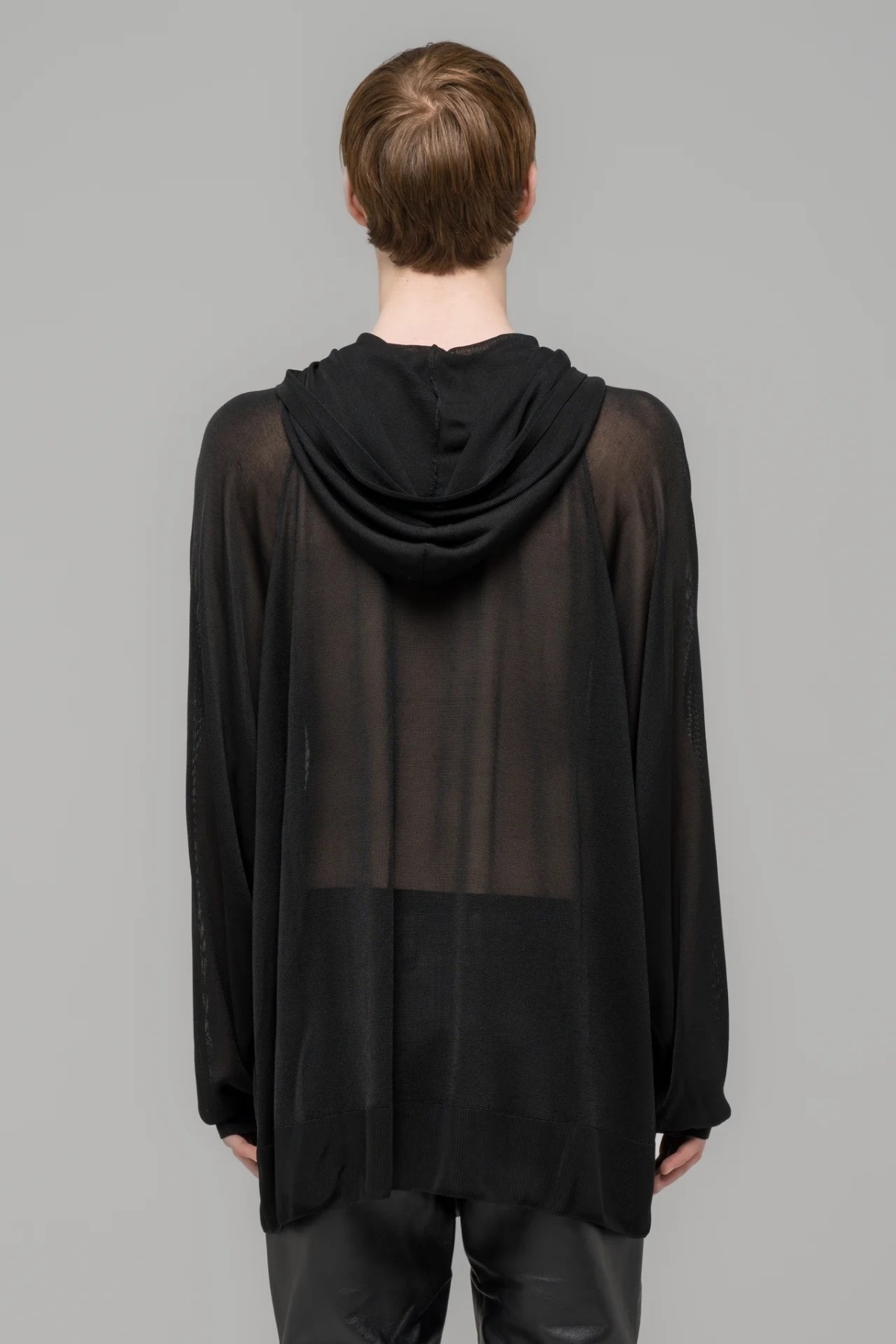 032C SELFIE TRANSLUCENT HOODED KNIT