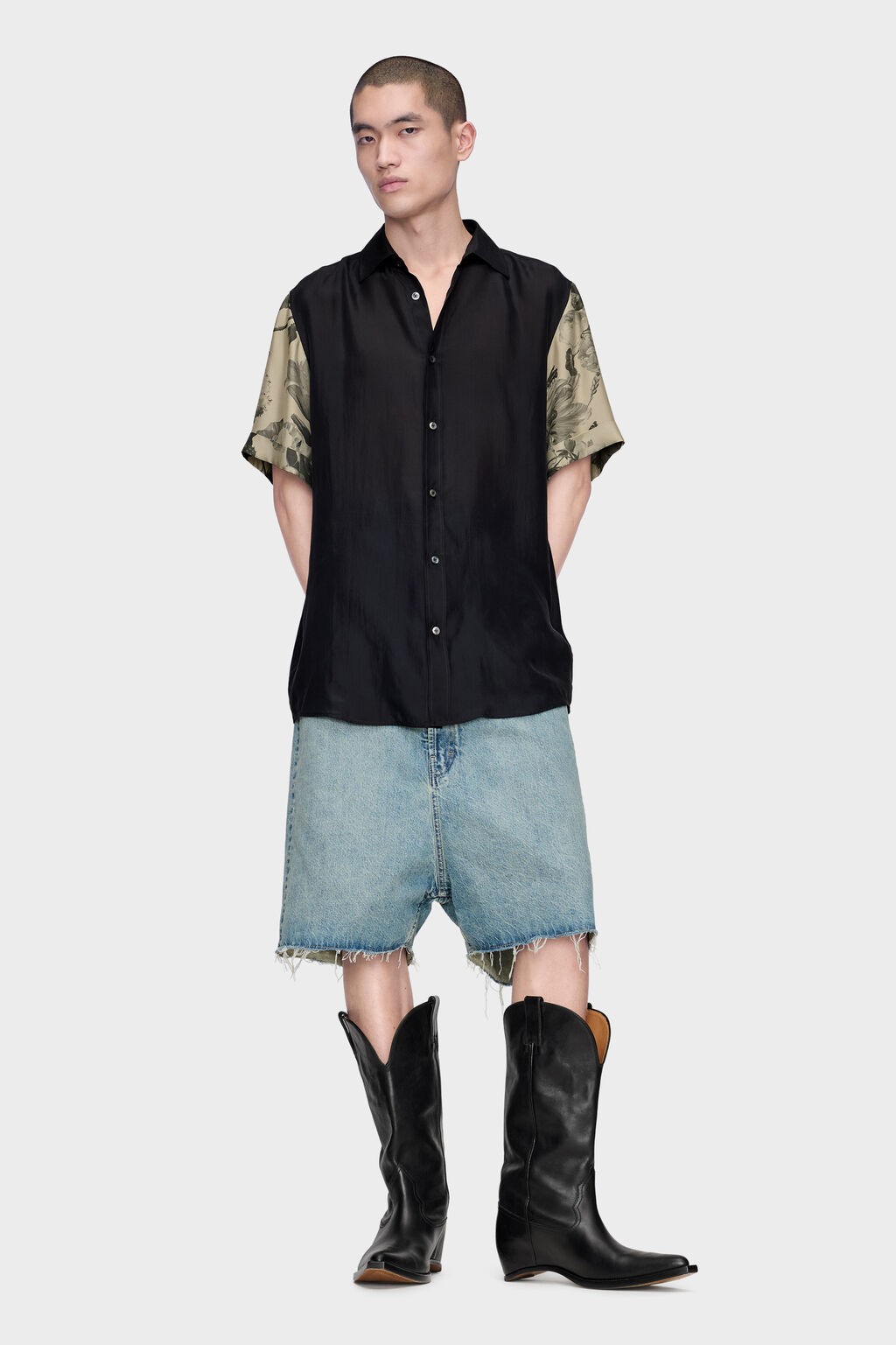 Maison Margiela DROPPED-RISE DENIM SHORT