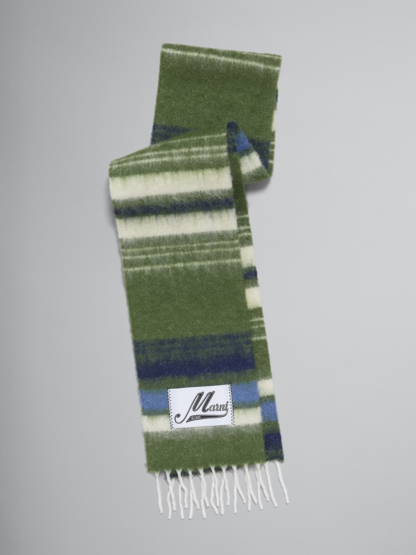 MARNI CHECK WOOL SCARF