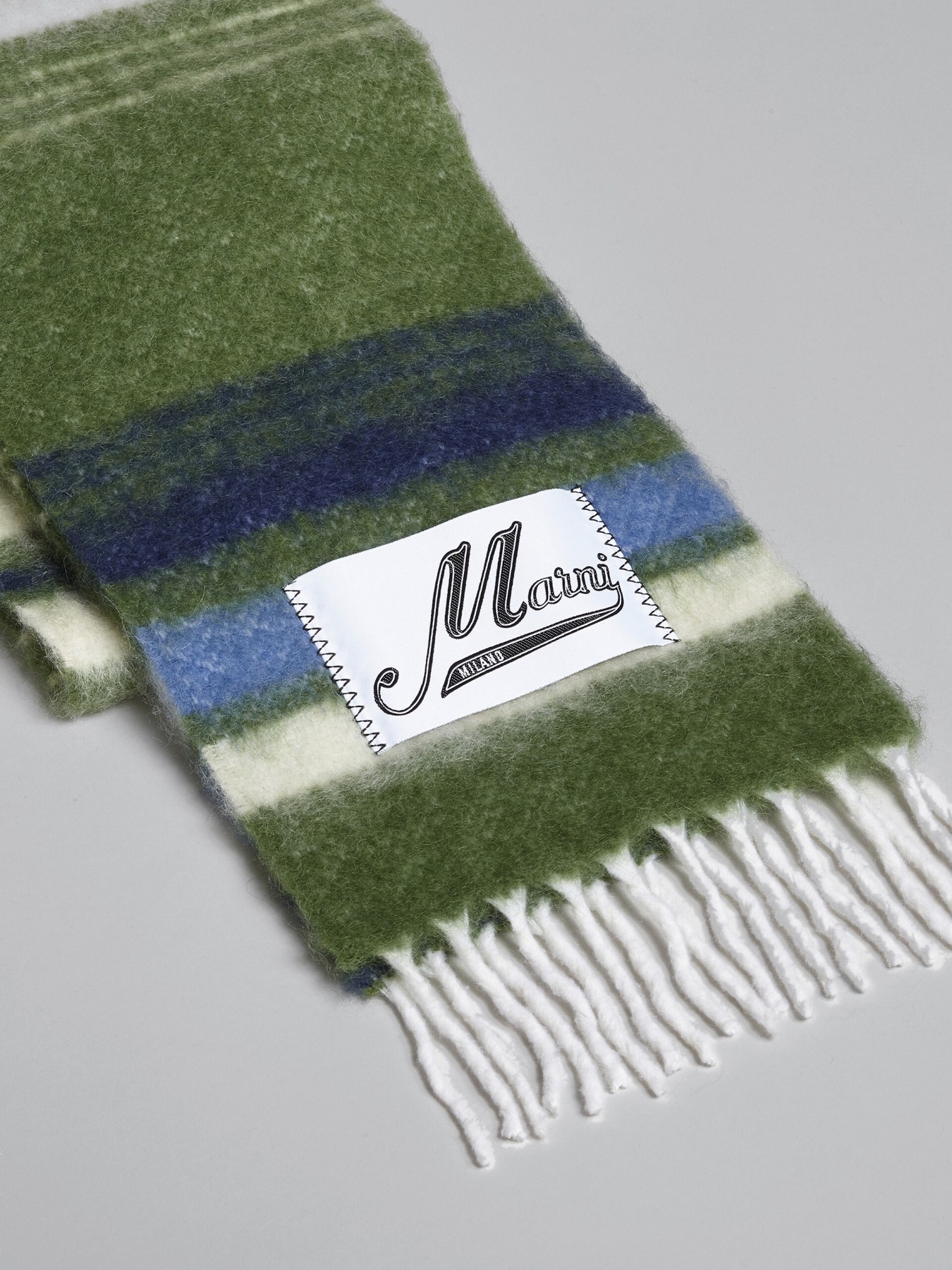 MARNI CHECK WOOL SCARF