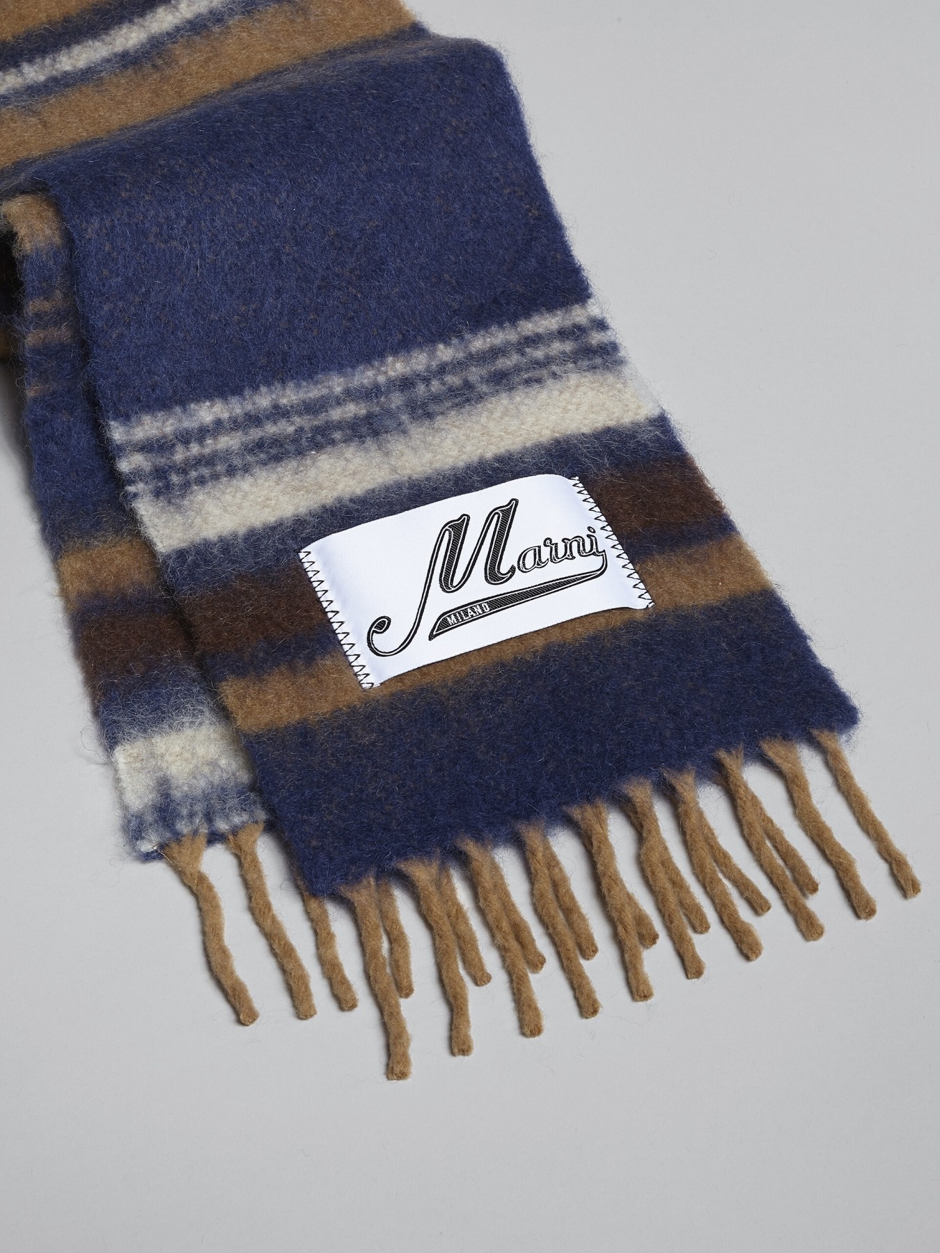 MARNI CHECK WOOL SCARF