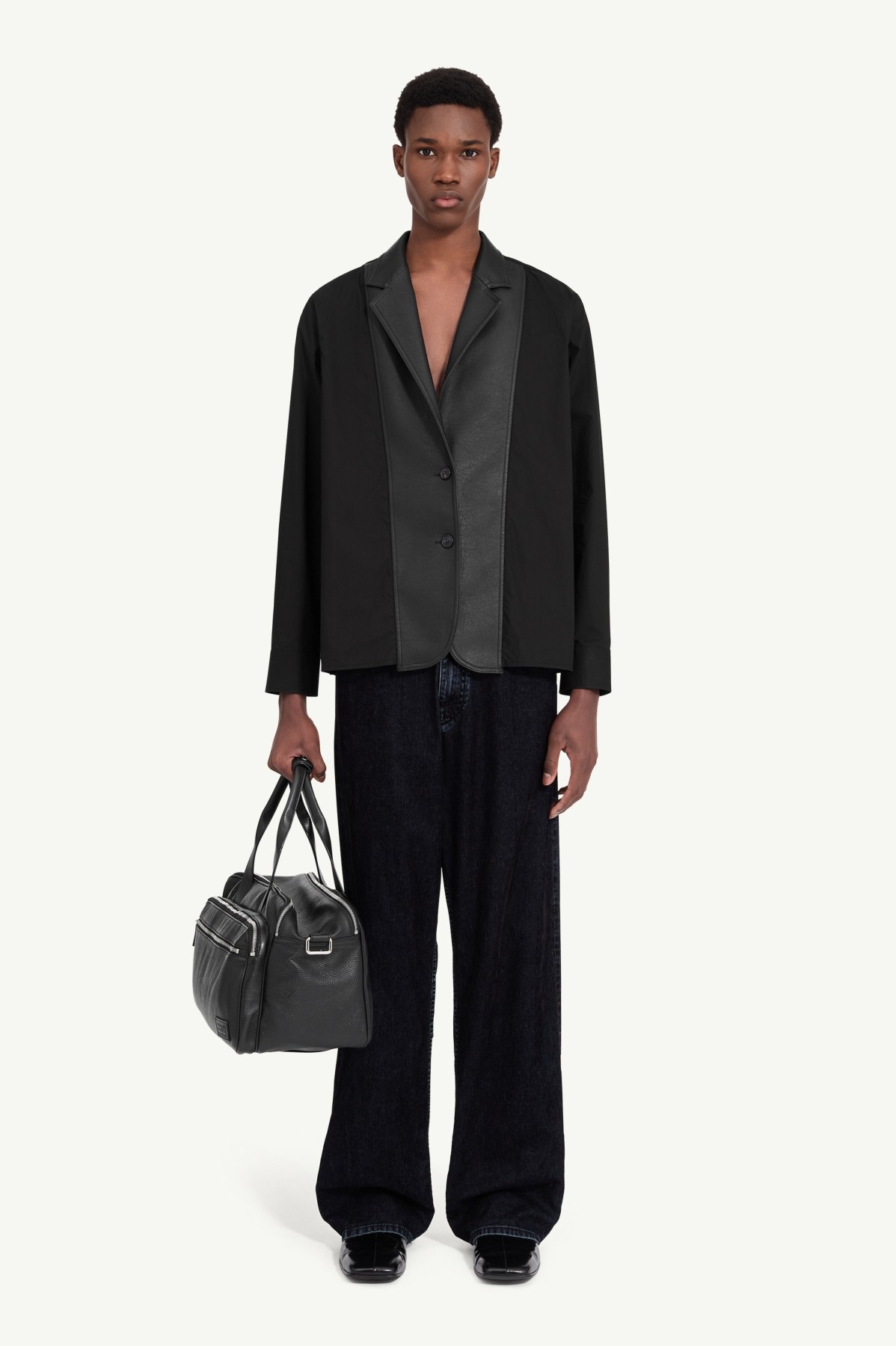 MM6 COTTON POPLIN HYBRID SHIRT JACKET