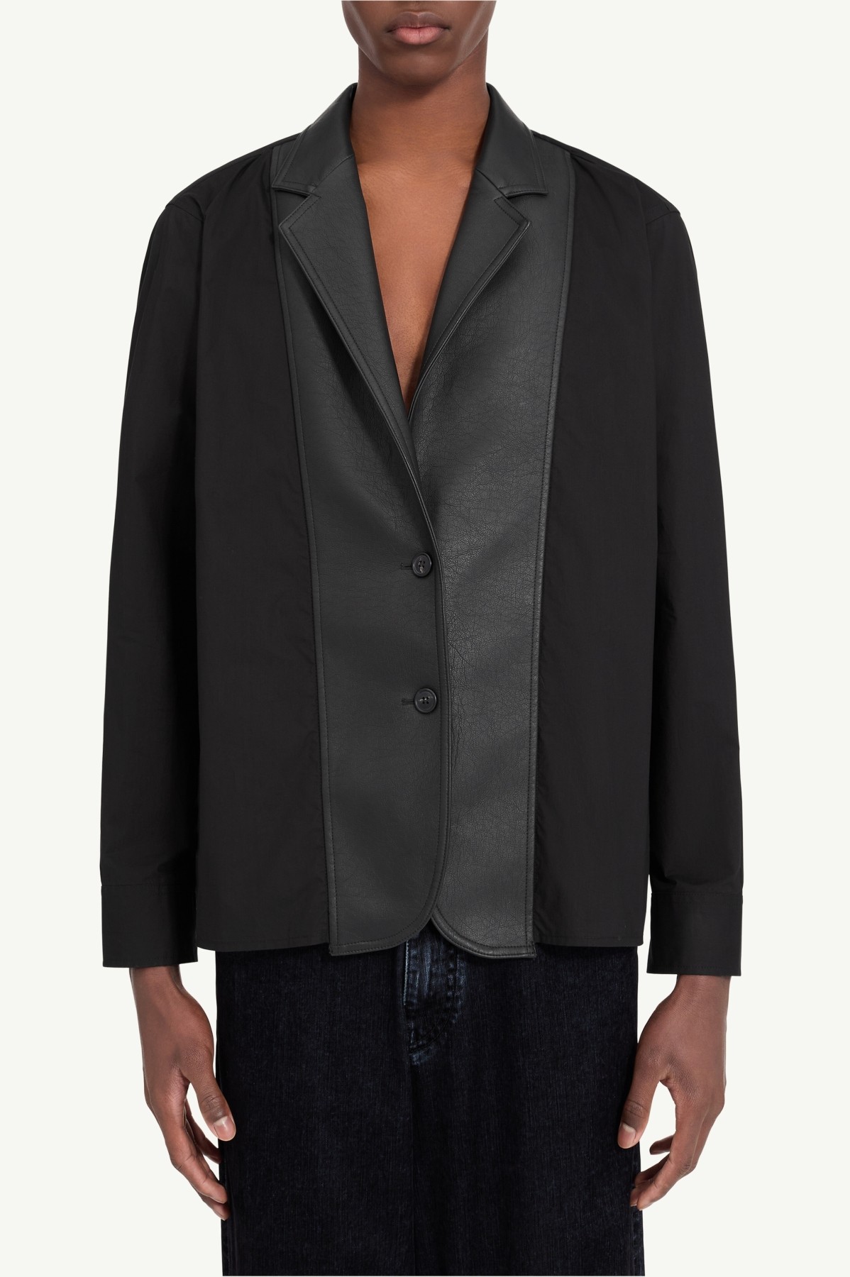 MM6 COTTON POPLIN HYBRID SHIRT JACKET