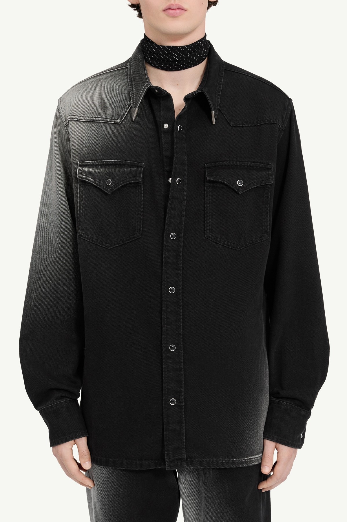 MM6 BLACK DENIM SHIRT