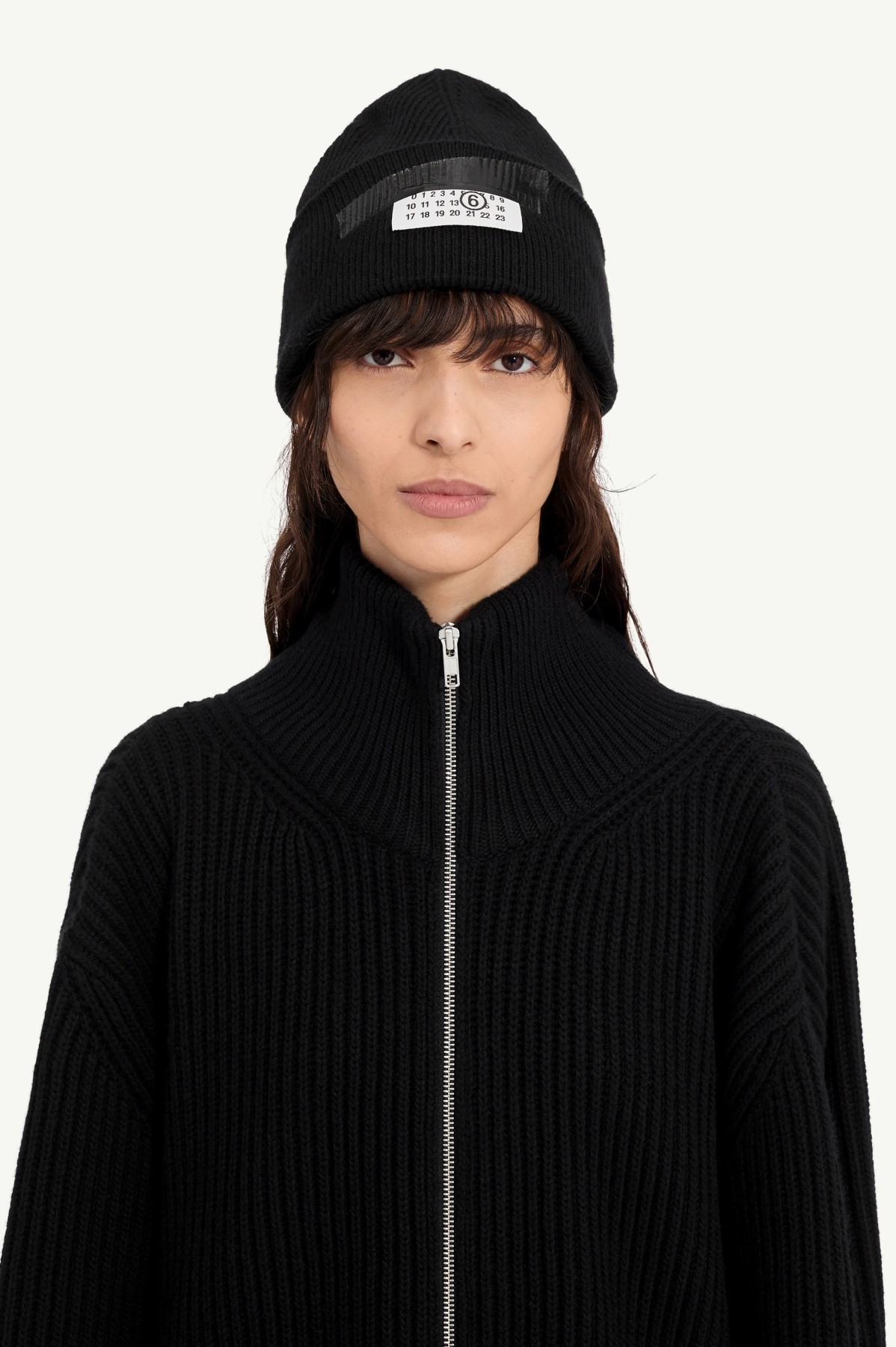 MM6 TAPED LABEL WOOL BEANIE