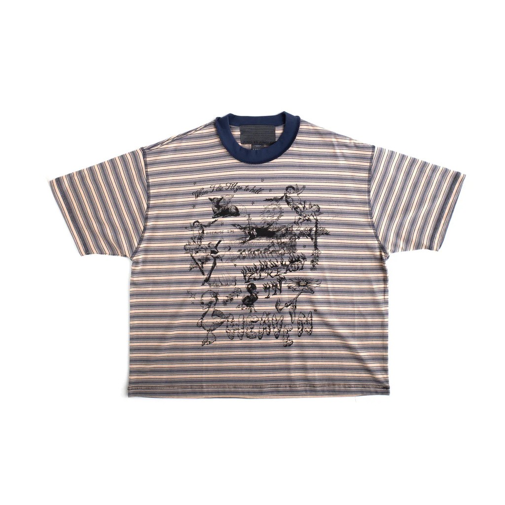 JUNGLES ALREADY IN HEAVEN STRIPED TEE