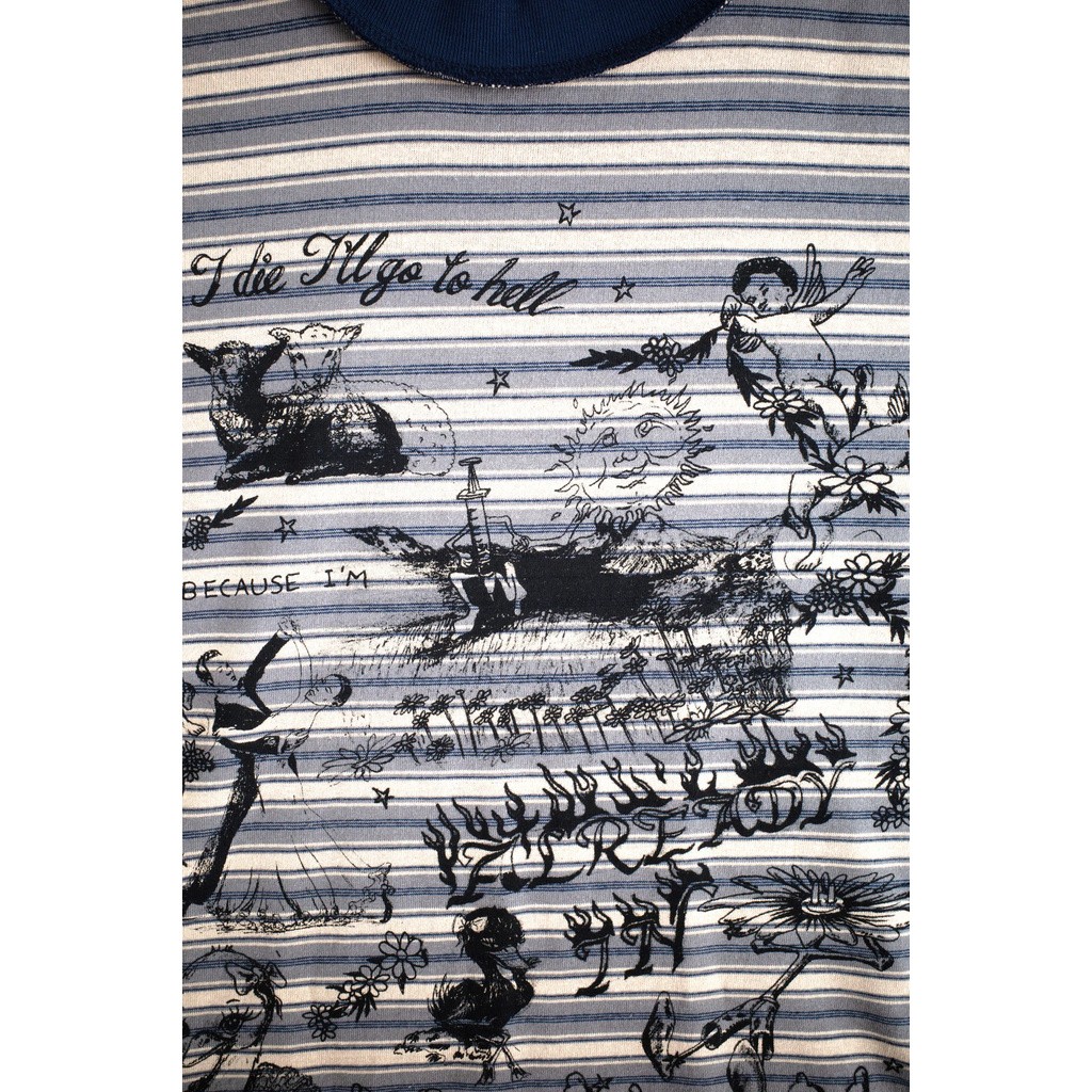 JUNGLES ALREADY IN HEAVEN STRIPED TEE