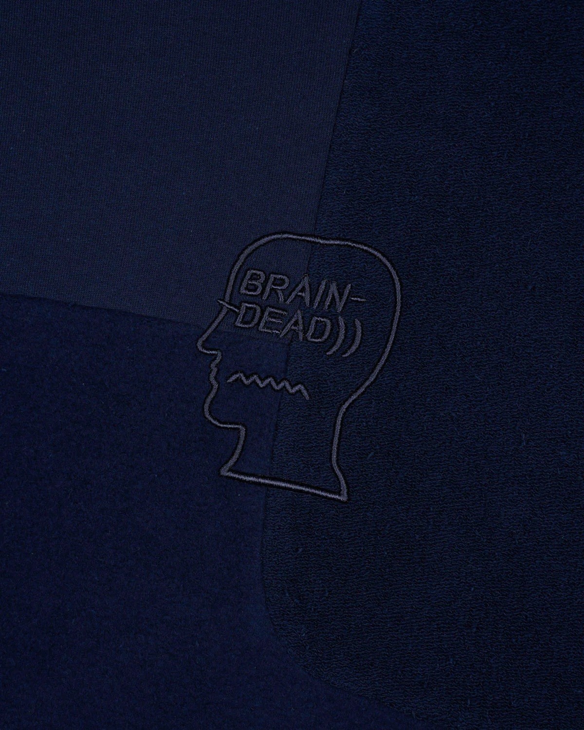 BRAIN DEAD PANELED LONG SLEEVE CREWNECK