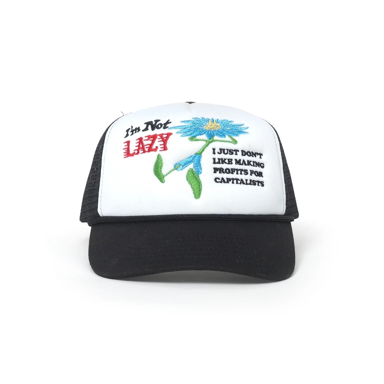 JUNGLES IM NOT LAZY TRUCKER CAP