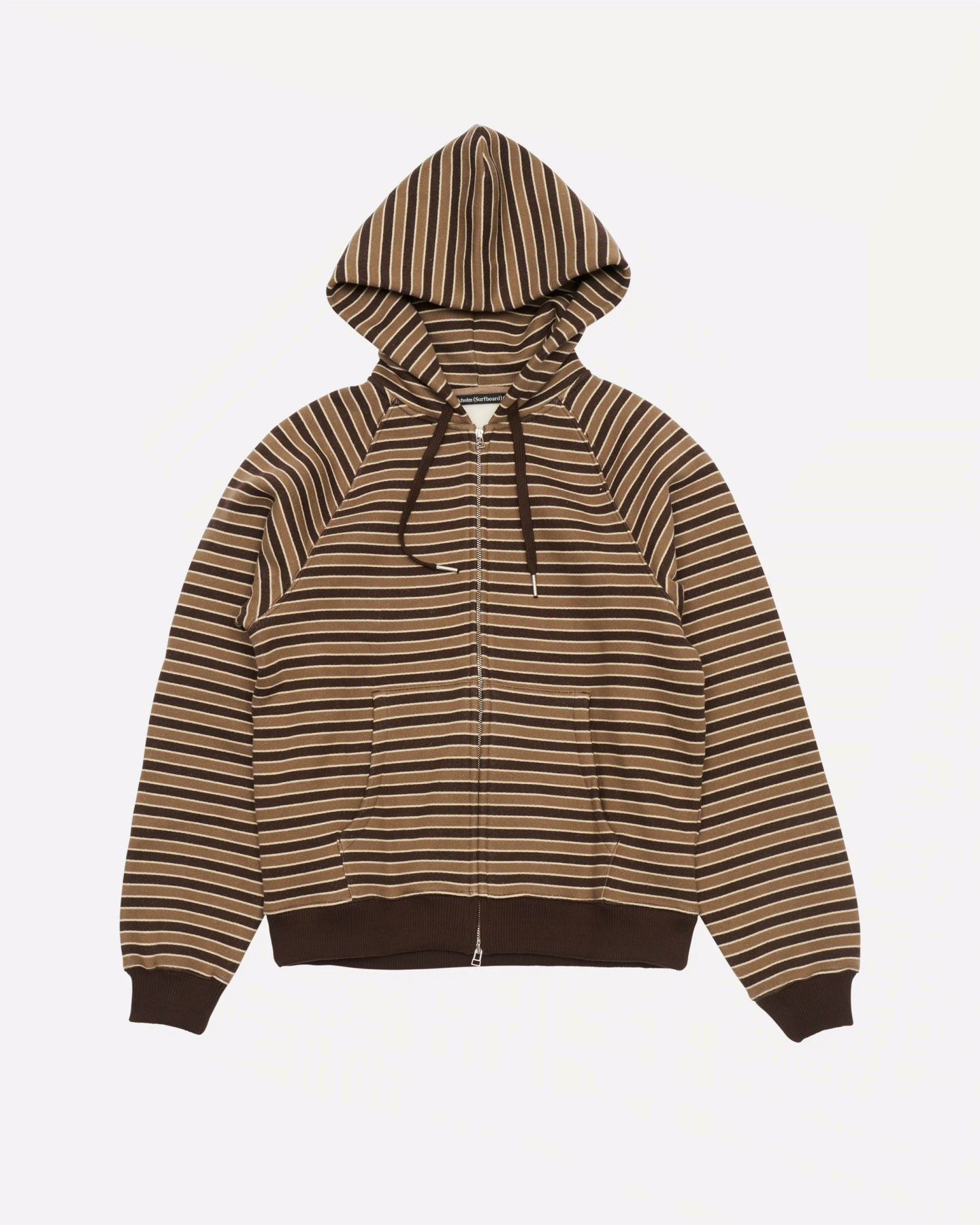 STOCKHOLM SURFBORD CLUB STRIPED ZIP HOODIE
