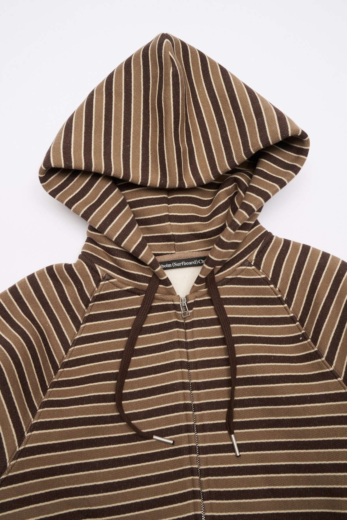 STOCKHOLM SURFBORD CLUB STRIPED ZIP HOODIE