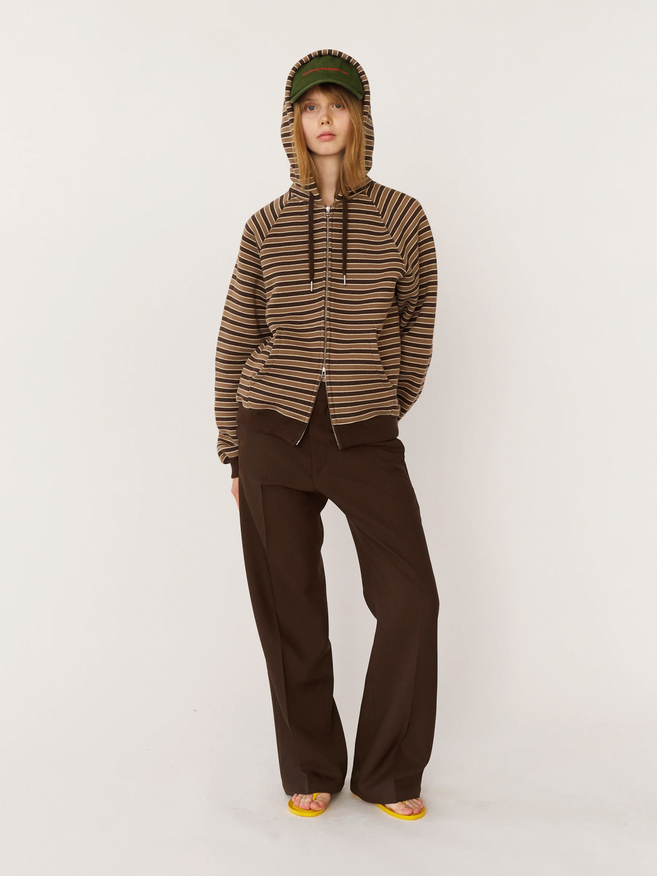 STOCKHOLM SURFBORD CLUB STRIPED ZIP HOODIE