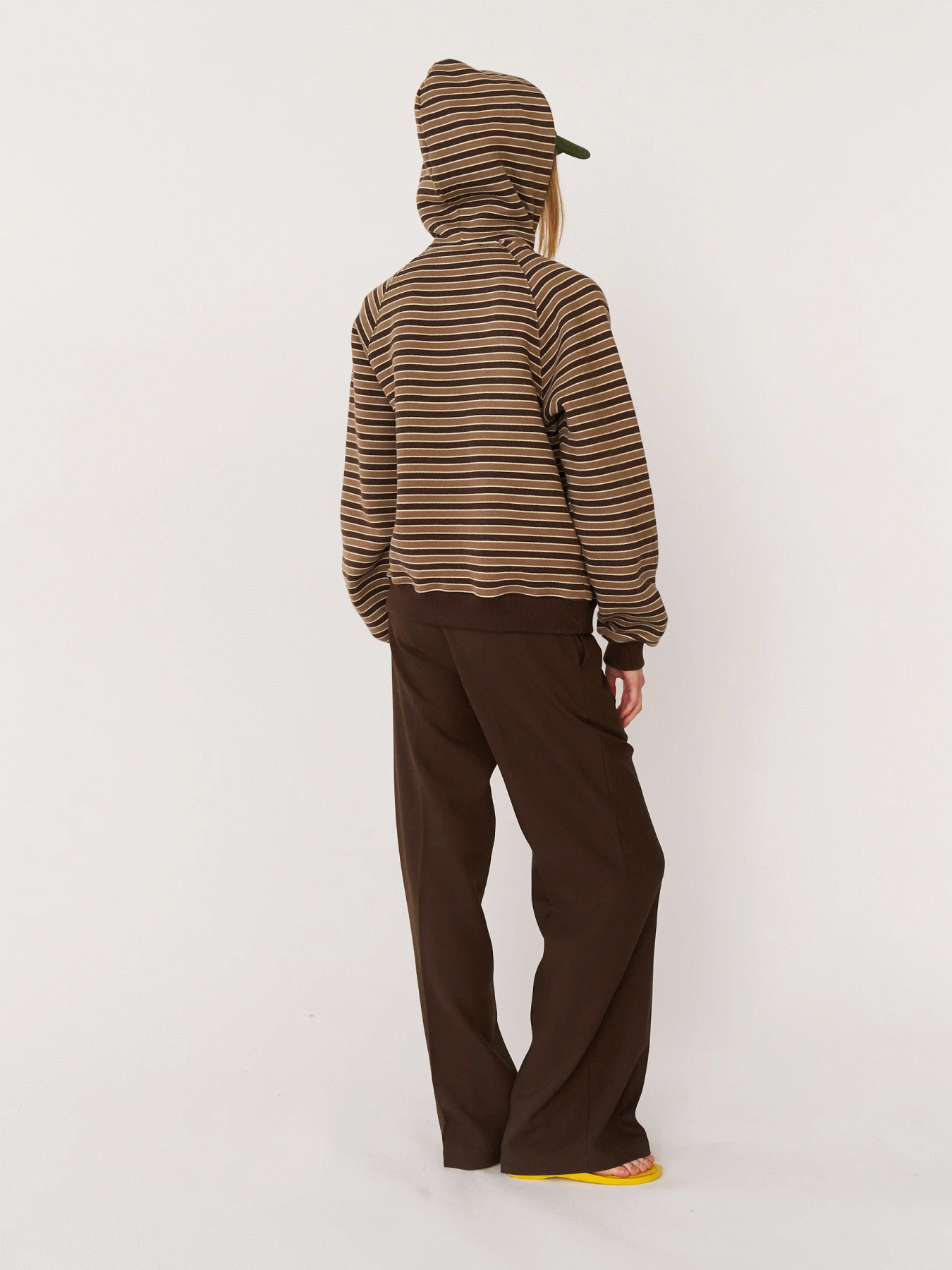 STOCKHOLM SURFBORD CLUB STRIPED ZIP HOODIE