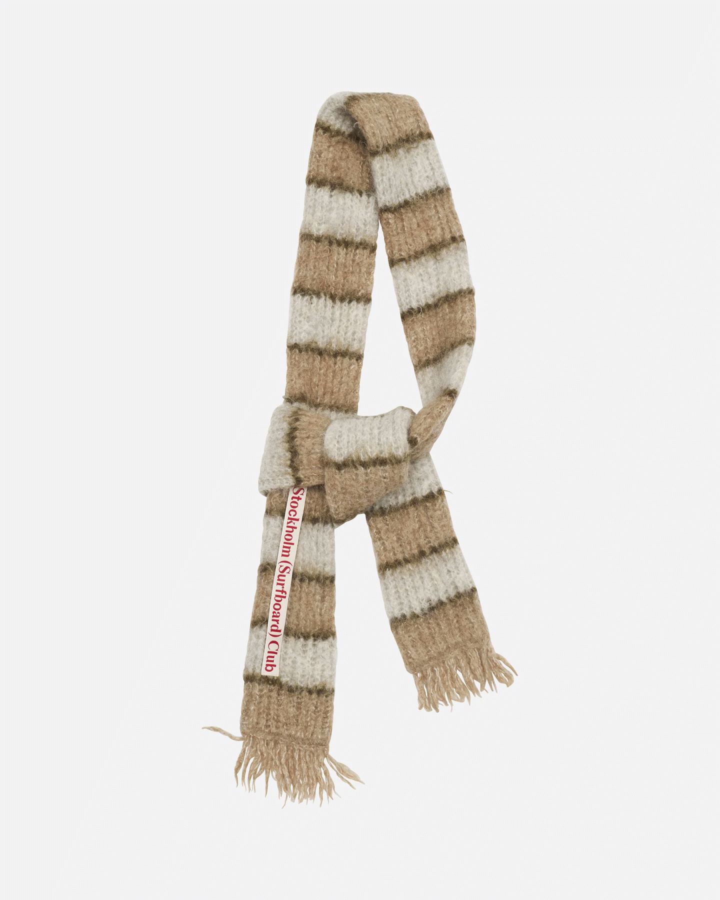 STOCKHOLM SURFBORD CLUB STRIPED KNITTED SCARF