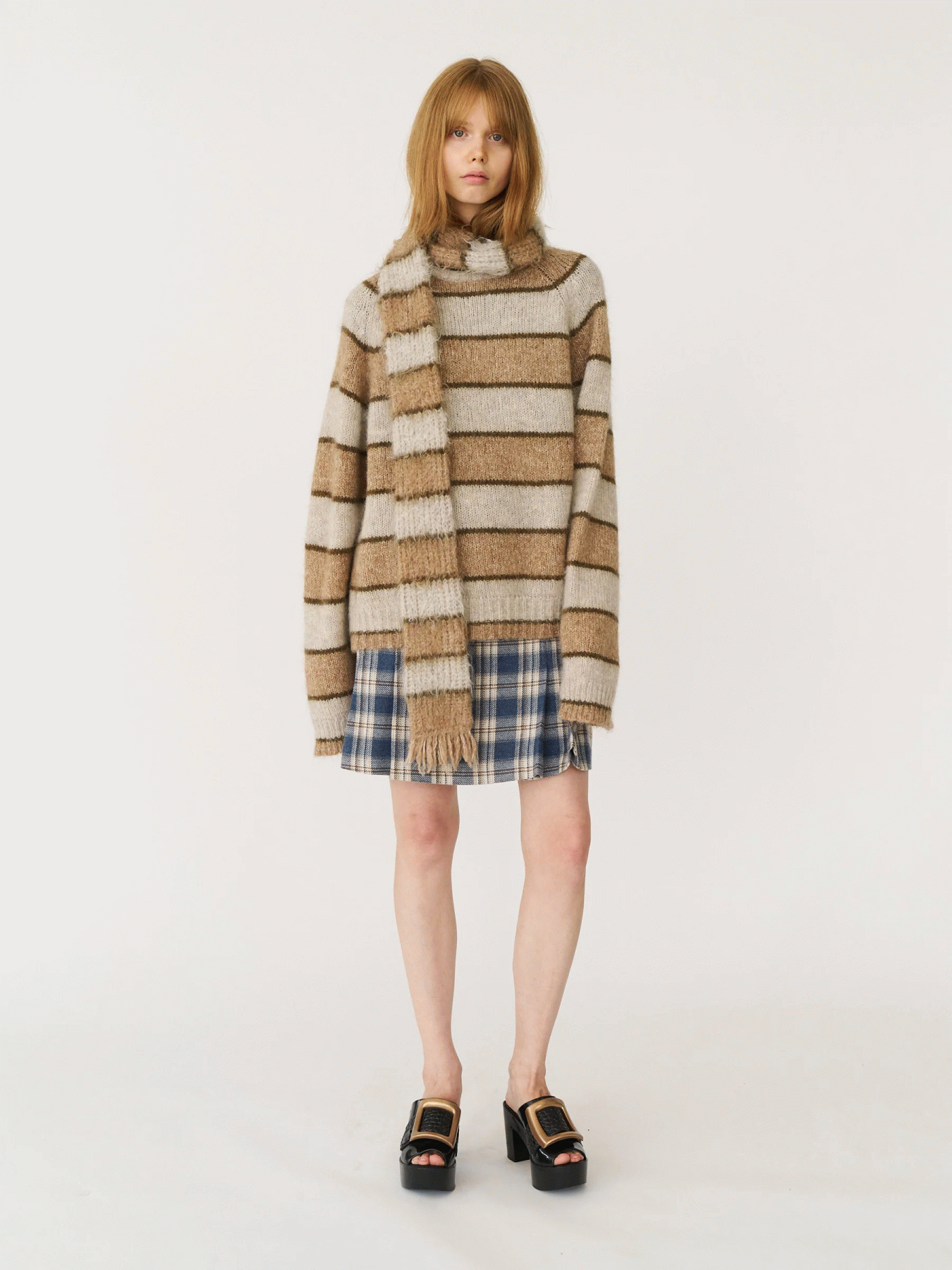 STOCKHOLM SURFBORD CLUB STRIPED KNITTED SCARF