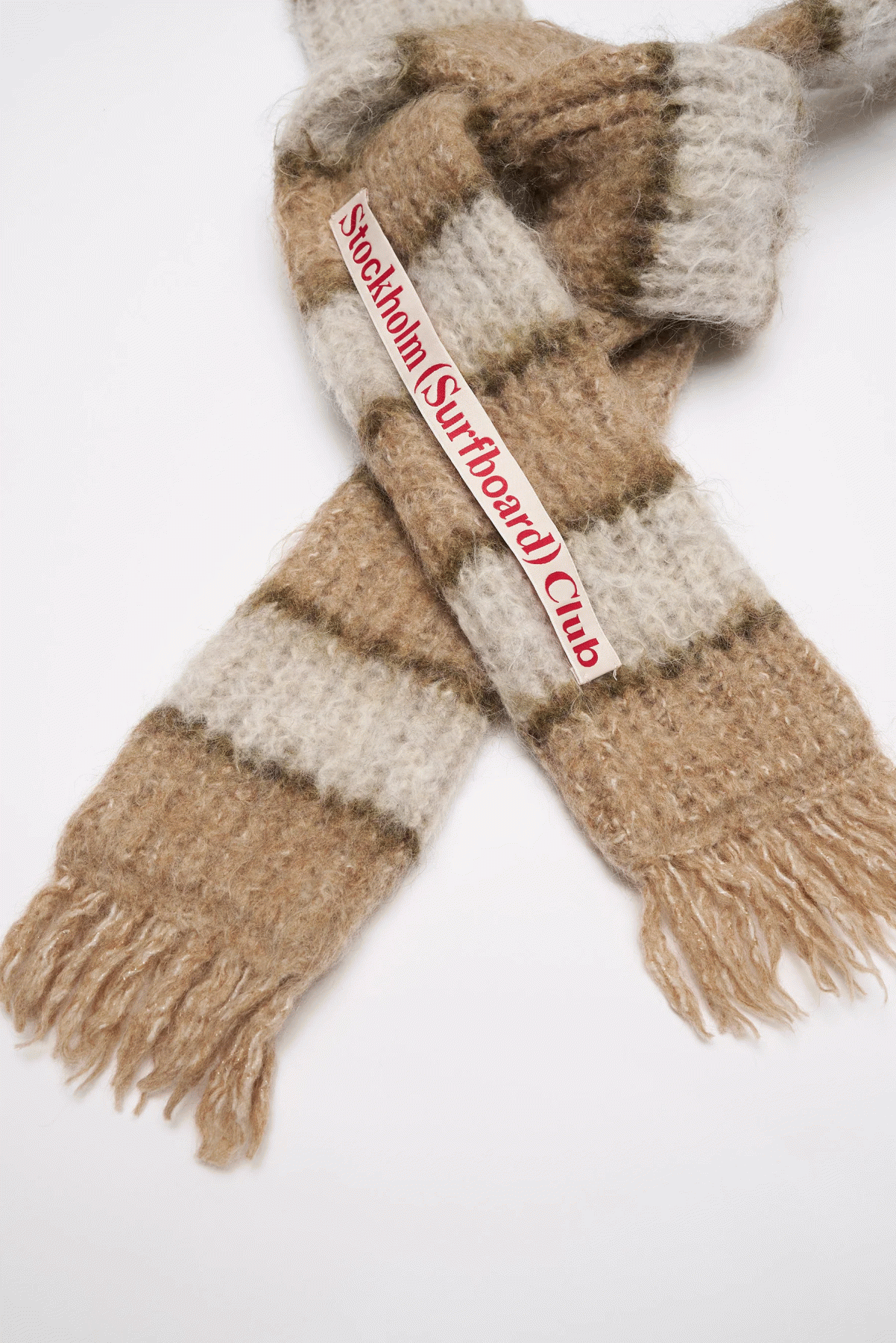 STOCKHOLM SURFBORD CLUB STRIPED KNITTED SCARF