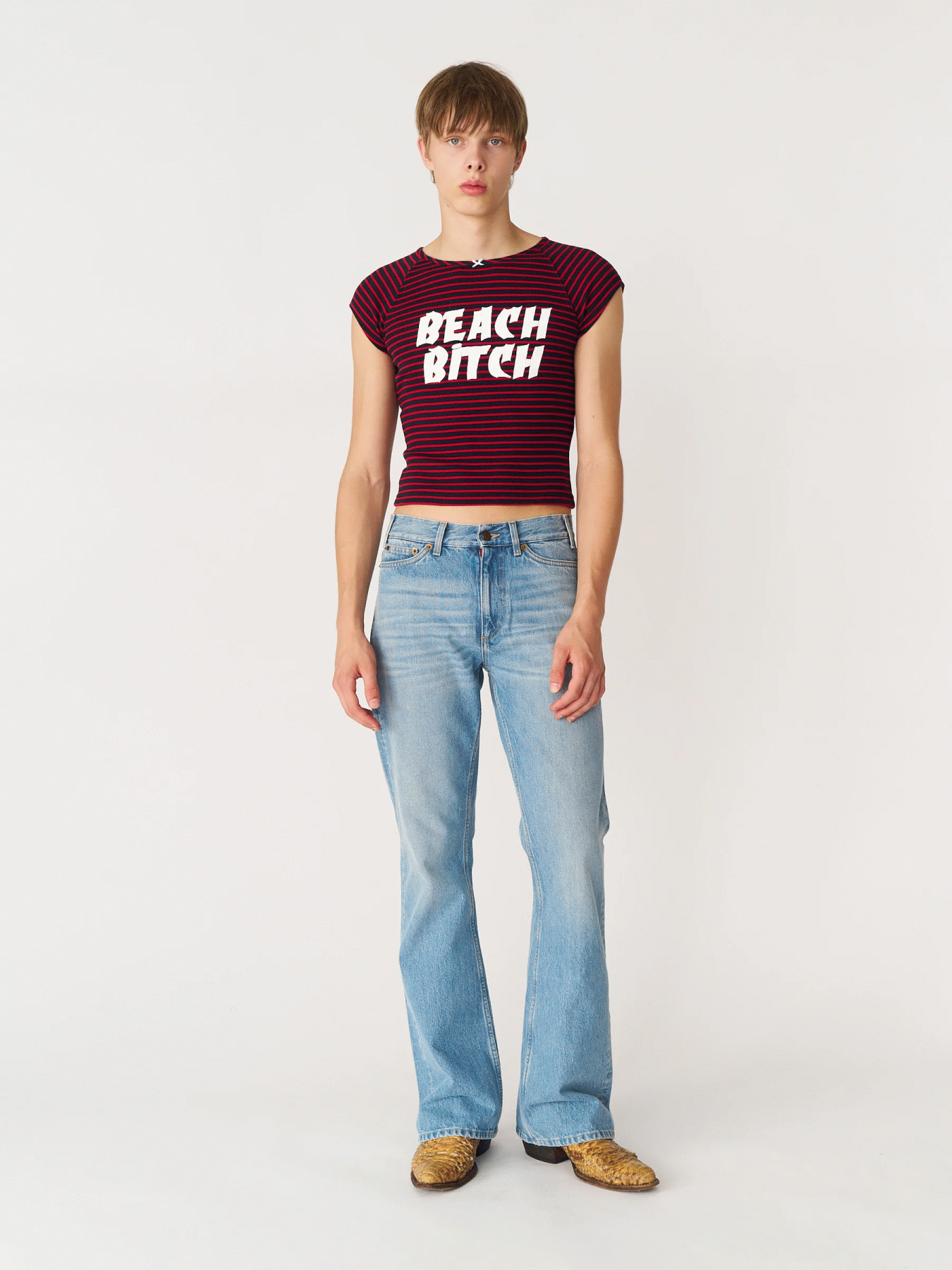 STOCKHOLM SURFBORD CLUB RIBBED FITTED TEE